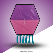 İKİ RENK - KUMAŞ ÇERÇEVELİ ALTIGEN UÇURTMA